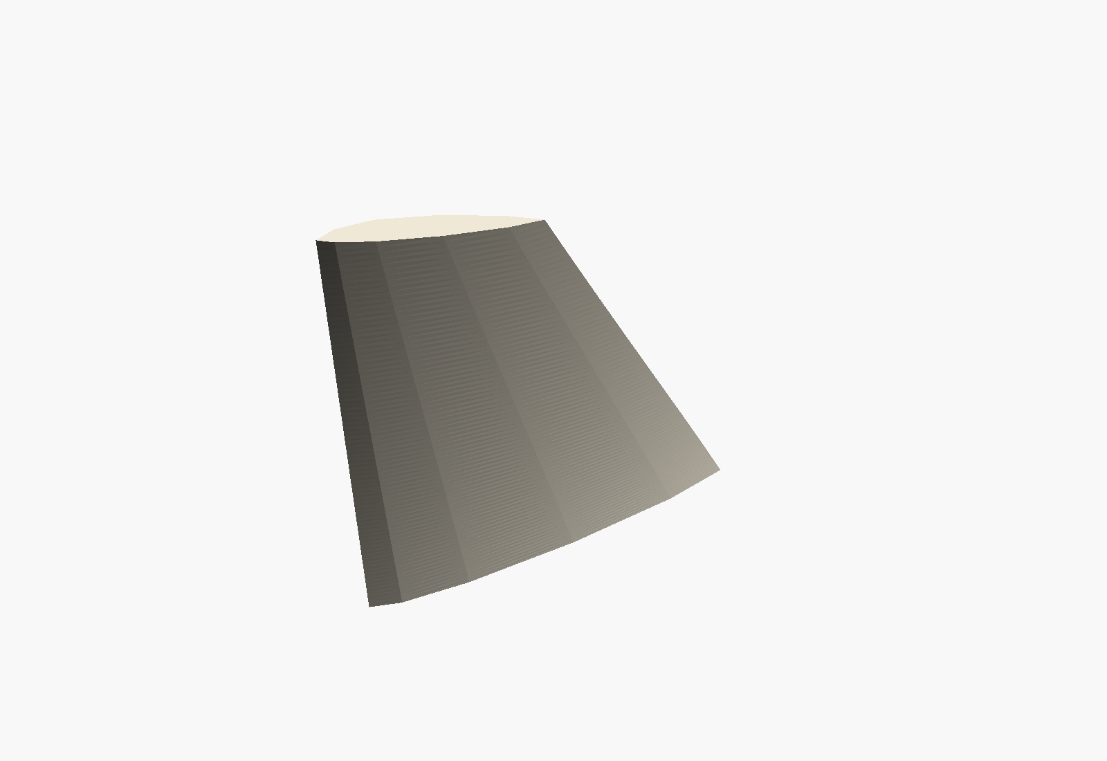 CAD render of a 3D printed tapered winglet blade