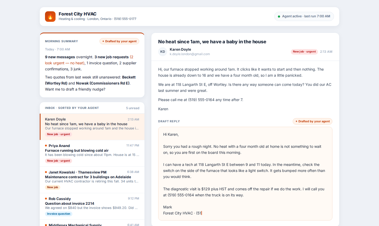 Inbox assistant demo